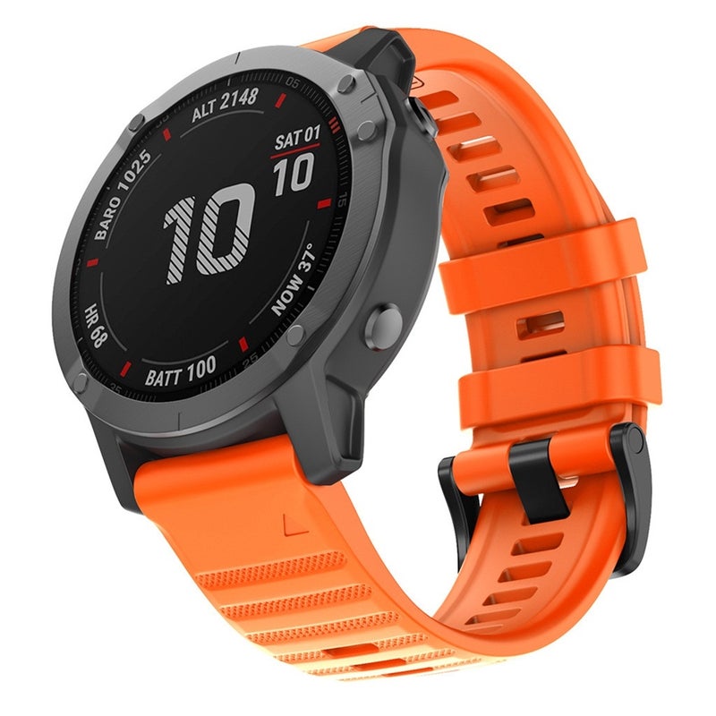 S-TOP For Garmin Fenix 6 22mm Silicone Smart Watch Watch Band(Orange) - Image 1