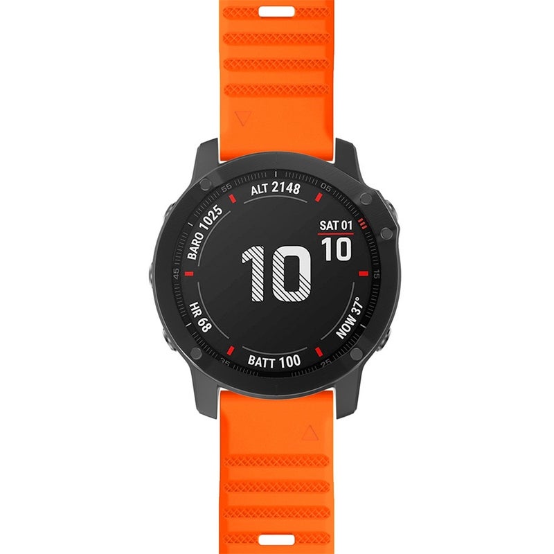 S-TOP For Garmin Fenix 6 22mm Silicone Smart Watch Watch Band(Orange) - Image 3