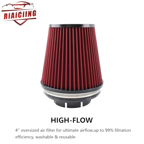 RiAiCiING 4'' LS Swap Cold Air Intake kit Compatible with LS1 LS2 LSX LQ4 LQ9 Restomod A-Body G-Body Camaro Chevelle GTO Monte Carlo Caprice(Silver) - Image 5