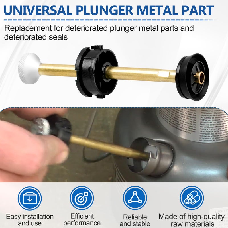 LVACODV Camping Lantern & Stoves Replacement Parts â€“ Universal Plunger Metal Part, Plunger Pump Repair Kit 242J5201 â€“ Compatible with Coleman Dual Fuel Lantern & Camping Stoves - Image 3