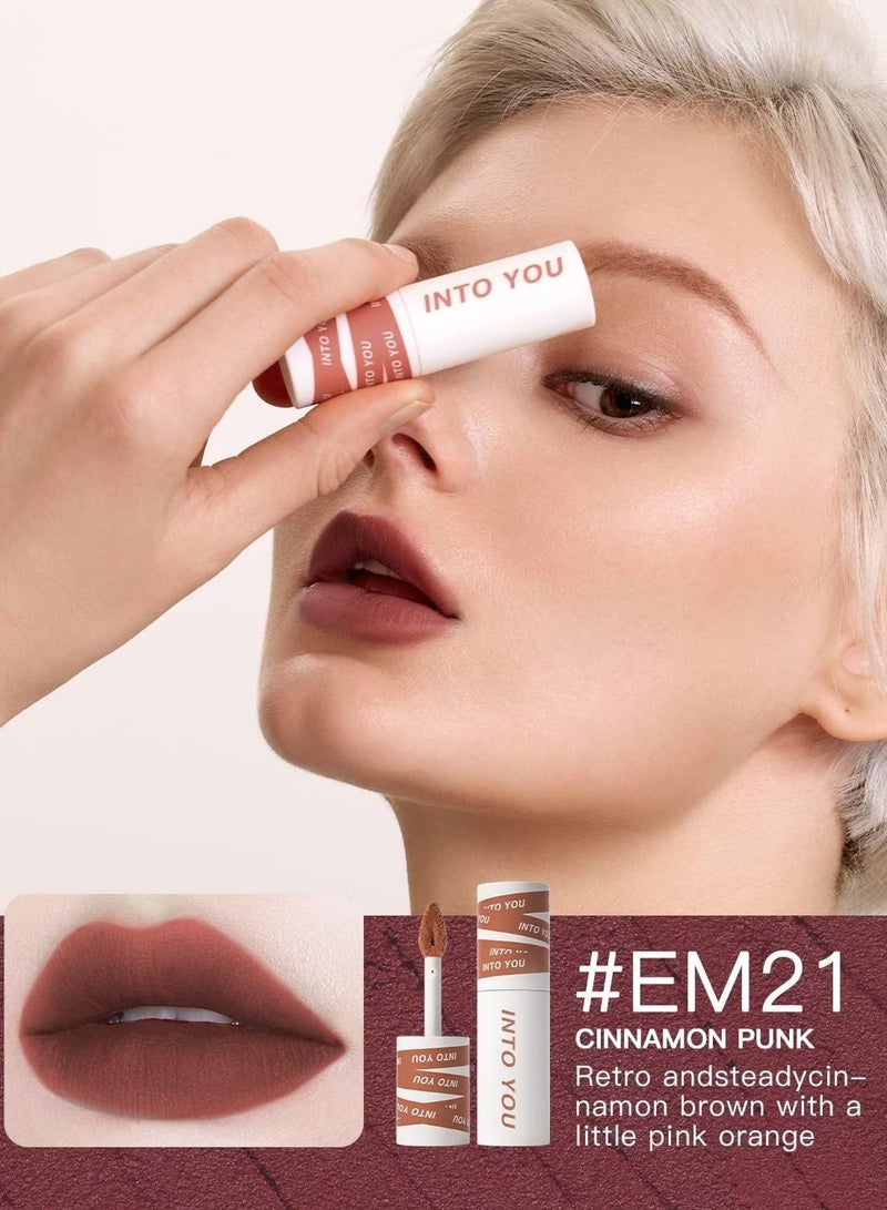 Excefore 3Pcs Matte Lipstick Set Lip Mud, Waterproof Long Lasting Smudge Proof Velvet Lip Stains, Multi-Purpose for Lip and Cheek, Non-Stick Cup Not Fade Lip Gloss Makeup Cosmetics, Super Stay, Non-Drying - Image 5