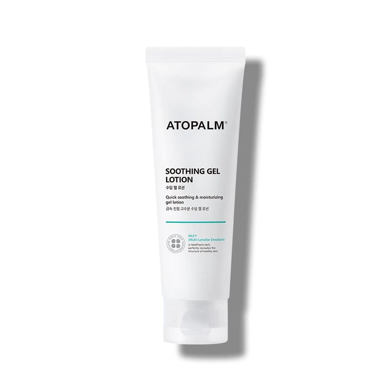 ATOPALM Soothing Gel Lotion 4 Fl Oz Cooling and Calming Moisturizer for Sensitive Eczema Prone Heat Rash Skin Redness Relief Lightweight Mild Face and Body Lotion for Baby Korean Skincare