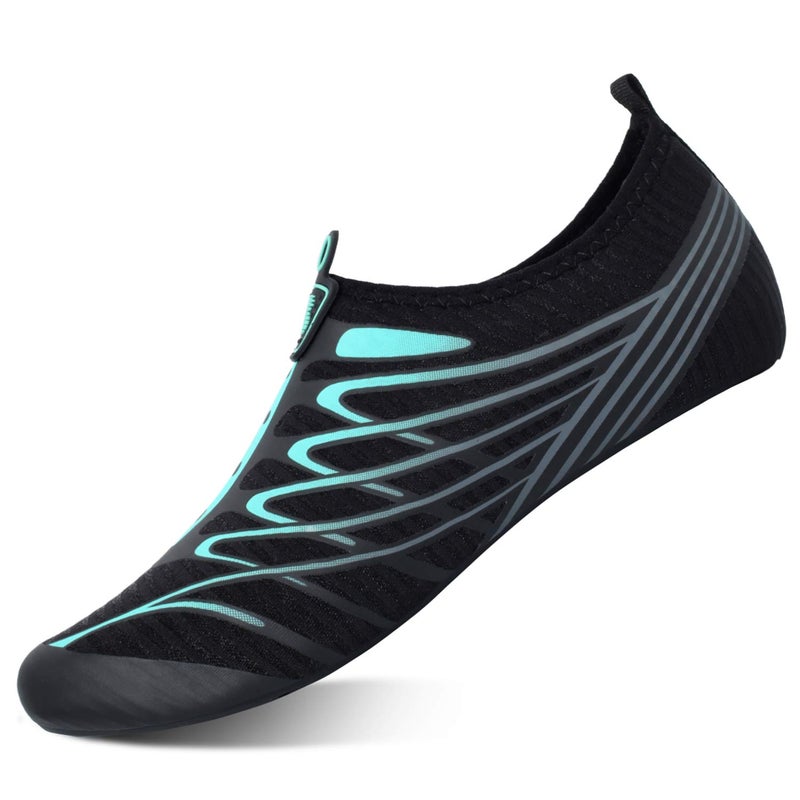 BARERUN Water Shoes for Womens and Mens Summer Barefoot Shoes Quick Dry Aqua Socks for Beach Swim Yoga Exercise Blue 8.5-9.5 Women/7-7.5 Men - Image 4