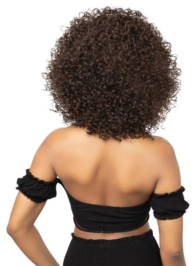 Janet Collection Remy Illusion Easy N Swift DOHA Half Wig Human Hair feel Prime Unimix - Deep & Wide Comb Curly Short Length (COLOR #FS4/30) - Image 3