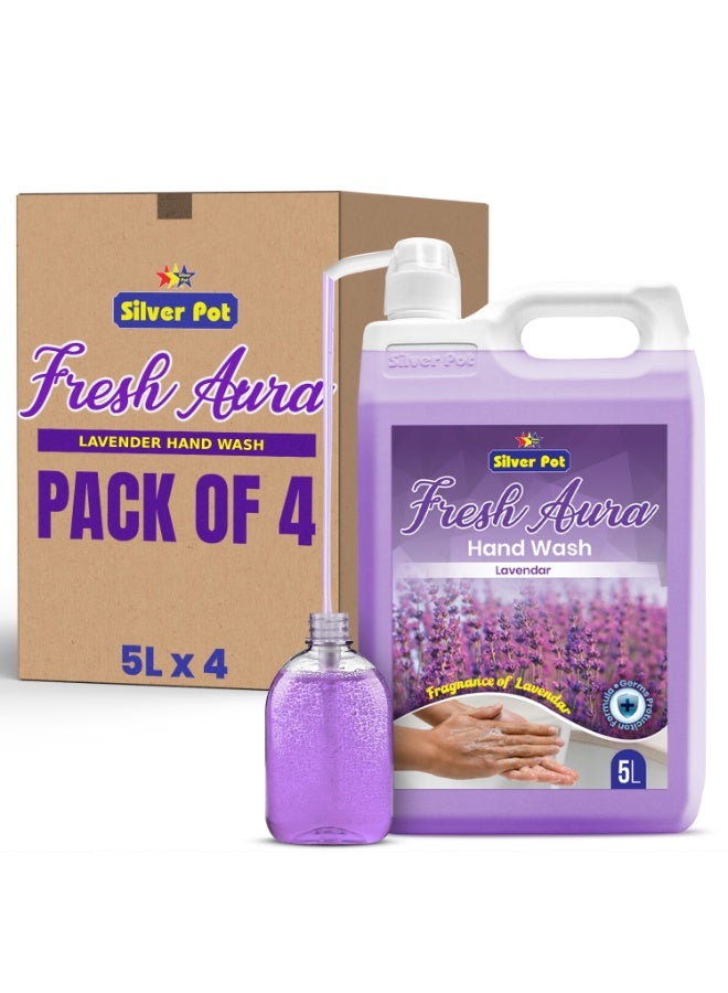 غسول يد لافندر من سيلفر بوت 5 لتر عبوة من 4