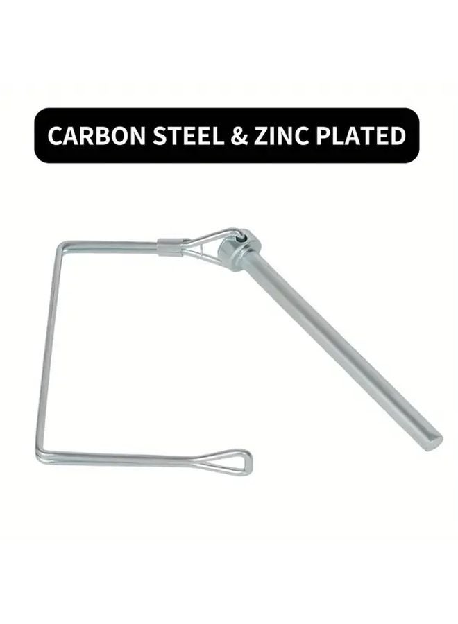 2pcs 1 4 x 3 15 Inch Zinc Plated Silvery Trailer Locking Pins Rust Resistant Square Wire Design - Image 4
