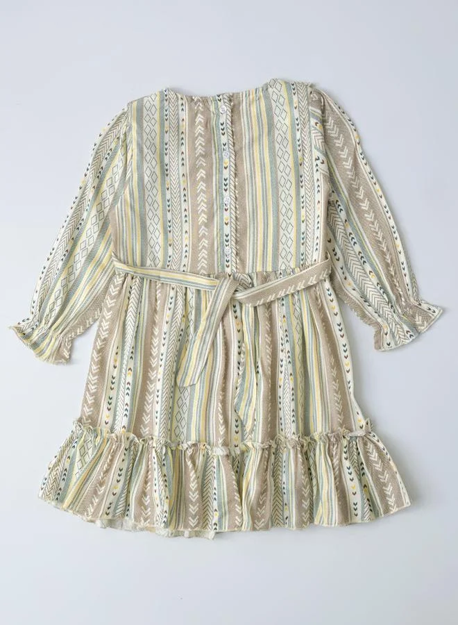 BELLA MODA Print Ruffle Dress