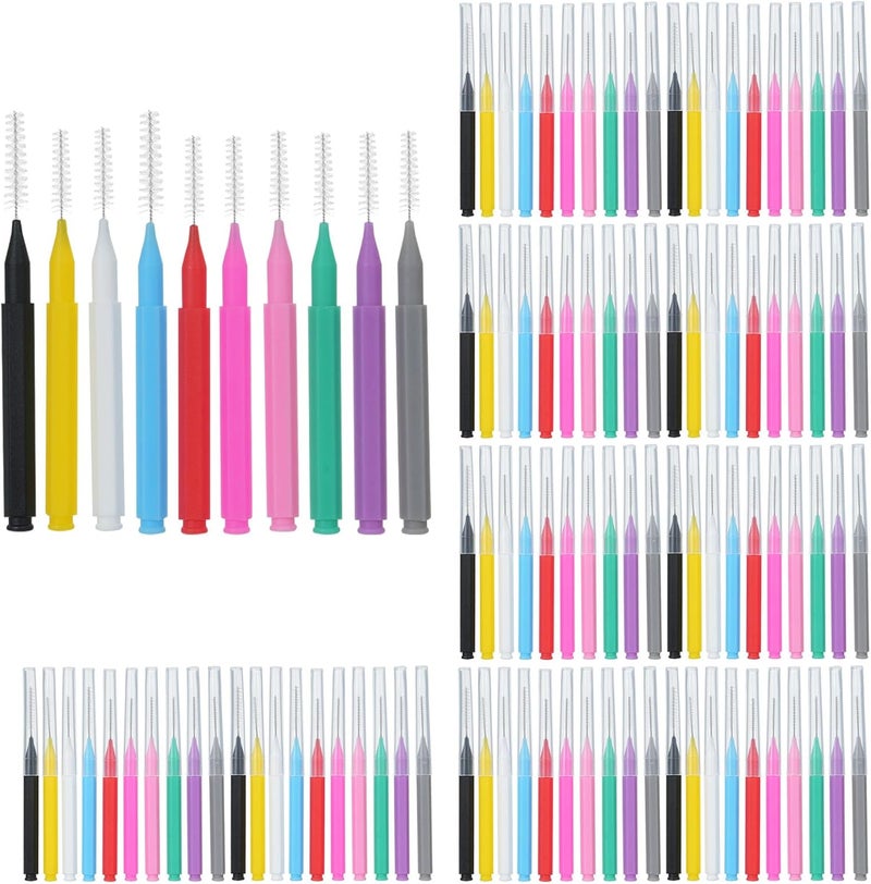 Eacam 1set 100 Pieces Inter Brushes Floss Toothpick Braces Brush Tooth Cleaning Tool Oral Care - Image 1