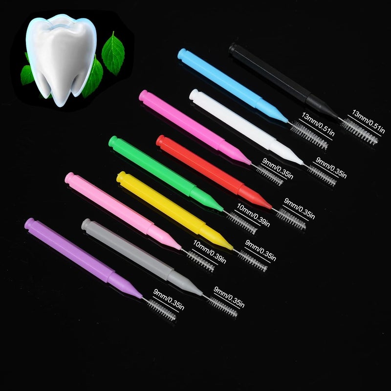 Eacam 1set 100 Pieces Inter Brushes Floss Toothpick Braces Brush Tooth Cleaning Tool Oral Care - Image 3
