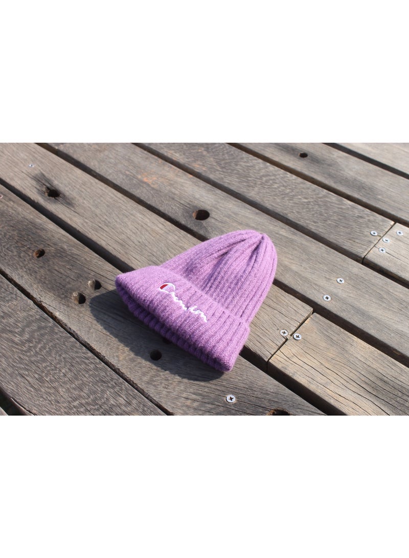 Champion Lavender Knit Beanie with Embroidered Logo