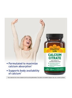 Country Life Calcium Citrate With Vitamin D 120 Tablets Certified Gluten Free Certified Vegan Certified Halal Non Gmo Verified  - Image 5