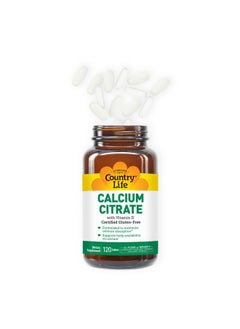 Country Life Calcium Citrate With Vitamin D 120 Tablets Certified Gluten Free Certified Vegan Certified Halal Non Gmo Verified  - Image 4
