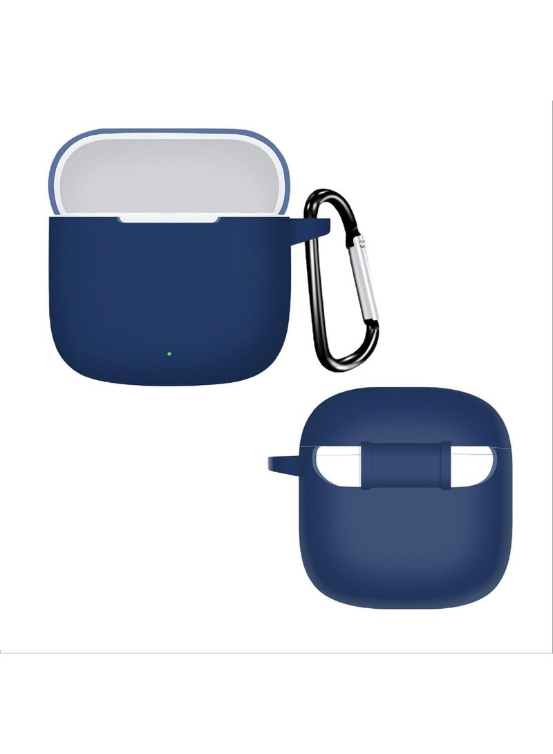 Silicone Case Compatible with Huawei FreeBuds SE 2 Earbuds, Soft Shockproof Protective Cover with Carabiner, Anti-Scratch Sleeve for Huawei FreeBuds SE2 – Blue - Image 1