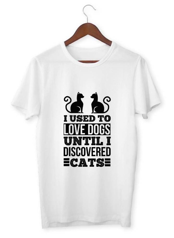 Men's Printed T-shirt I Used To Love Cats Until I Discovered Dogs