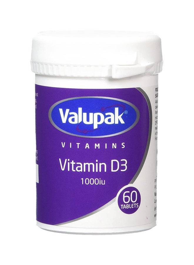Valupak Vitamin D3 1000 IU Tablet For Immunity 60's
