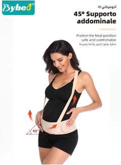 Bybeo Breathable Maternity Belt, Adjustable Belly Bands and Supports, Pregnancy Belts with Shoulder Straps and Back Support, Maternities Band with 2 Replacement Heart Rate Monitor Strap, Pregnancies Care  - Image 4