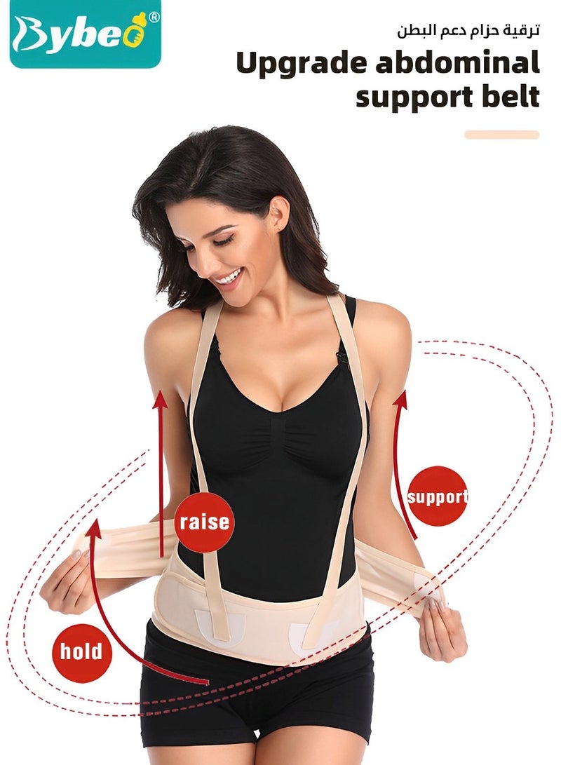 Bybeo Breathable Maternity Belt, Adjustable Belly Bands and Supports, Pregnancy Belts with Shoulder Straps and Back Support, Maternities Band with 2 Replacement Heart Rate Monitor Strap, Pregnancies Care - Image 2