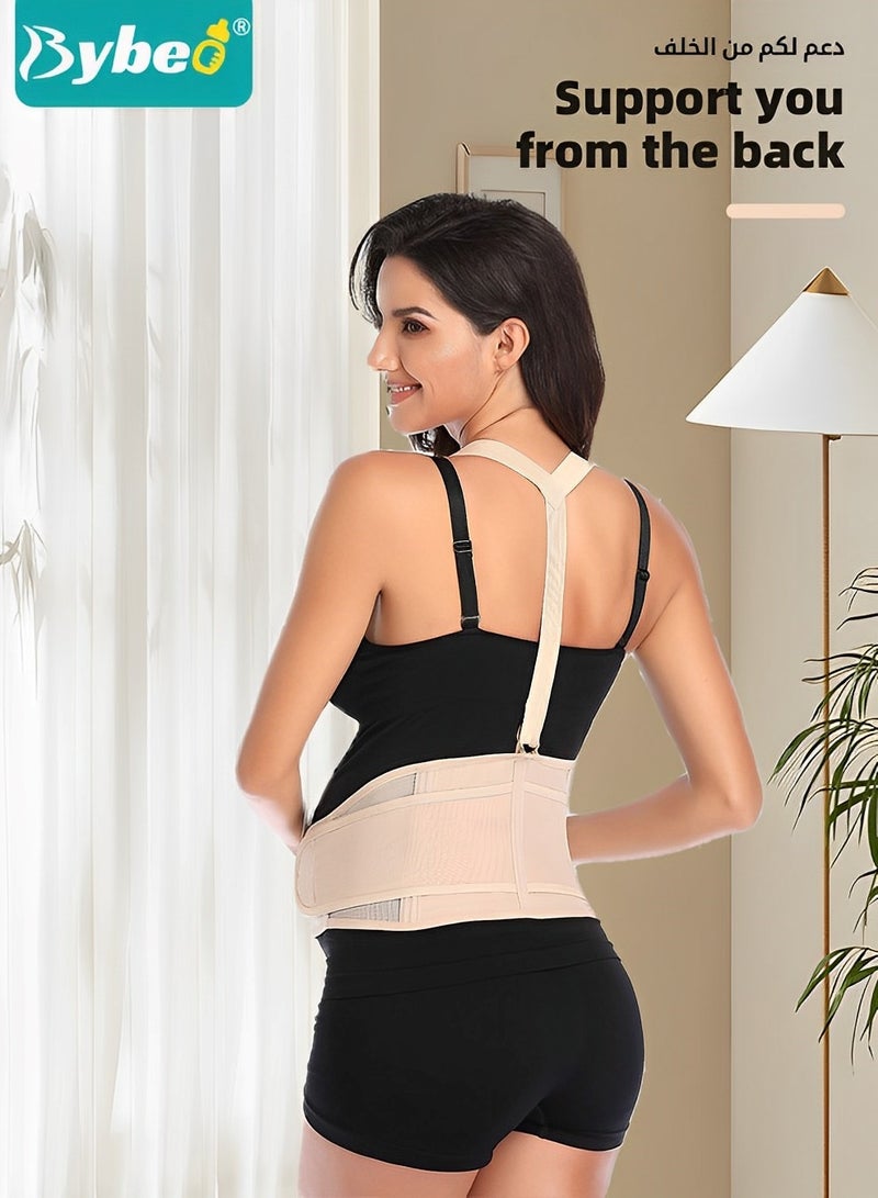 Bybeo Breathable Maternity Belt, Adjustable Belly Bands and Supports, Pregnancy Belts with Shoulder Straps and Back Support, Maternities Band with 2 Replacement Heart Rate Monitor Strap, Pregnancies Care - Image 3