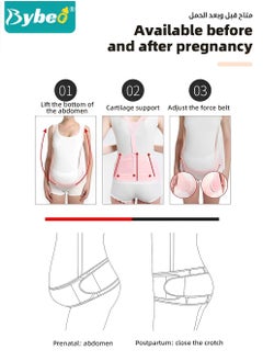 Bybeo Breathable Maternity Belt, Adjustable Belly Bands and Supports, Pregnancy Belts with Shoulder Straps and Back Support, Maternities Band with 2 Replacement Heart Rate Monitor Strap, Pregnancies Care  - Image 5