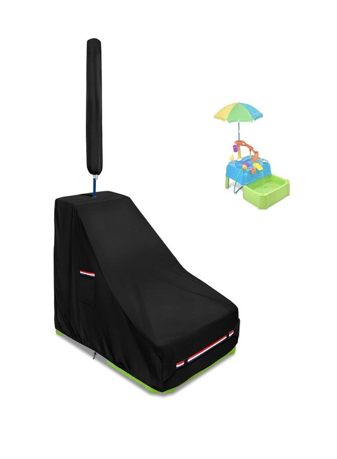 Dipurman Kids Water Table Cover,Heavy Duty 600D Waterproof and Dustproof Toddler Water Play Table Cover,Compatible with Waterpark Wonders Two-Tier Water Table Black - Image 1