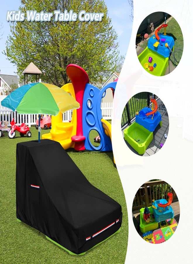 Dipurman Kids Water Table Cover,Heavy Duty 600D Waterproof and Dustproof Toddler Water Play Table Cover,Compatible with Waterpark Wonders Two-Tier Water Table Black - Image 2