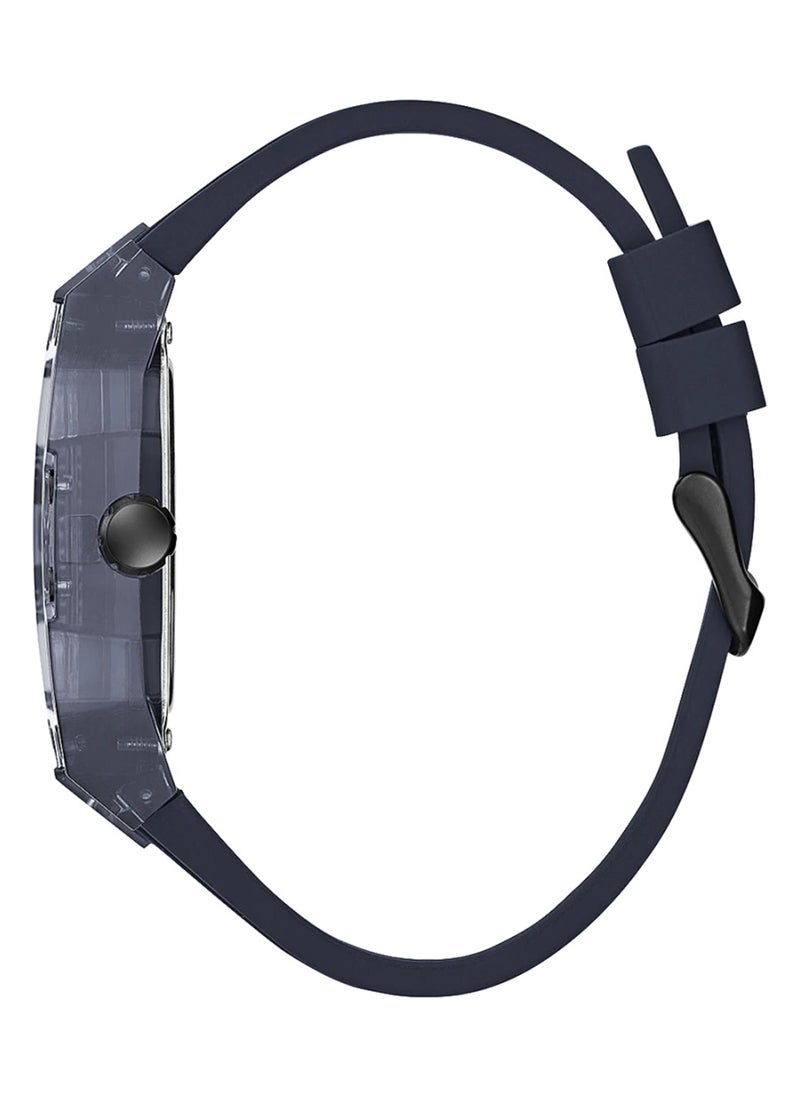 GUESS - Phoenix Men's Navy Case Blue Silicone Watch GW0499G1 - 42mm - Image 1
