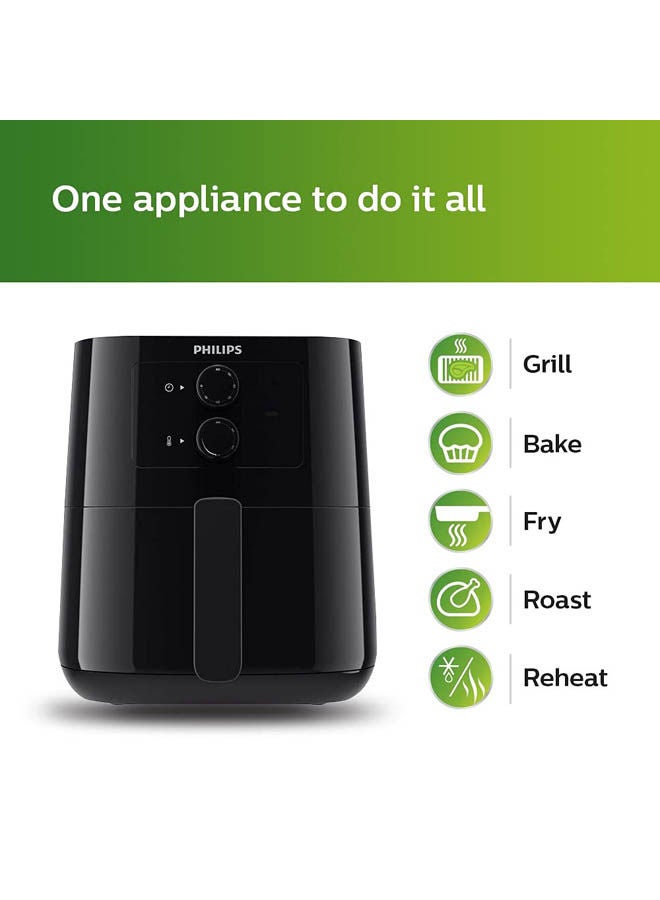 فيليبس مقلاة هوائية إسينشال بتقنية Rapid Air 4.1 L 1400 W HD9200/91/90 أسود - Image 3