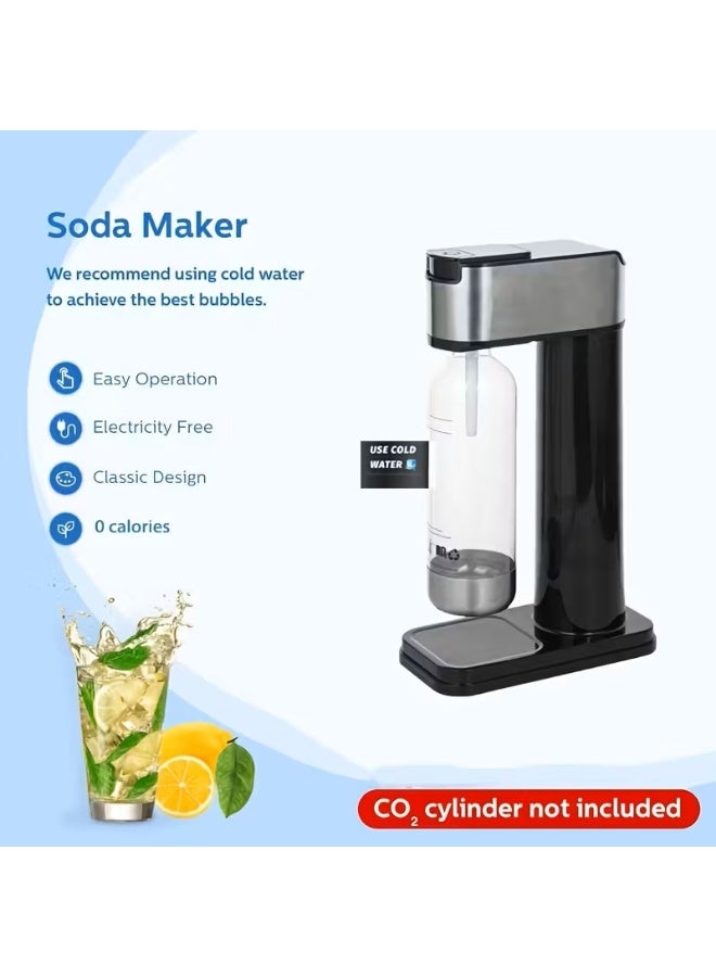 epicarma Soda Maker Sparkling Water Machine with 900ml BPA-Free Carbonating Bottle, Homemade Fizzy Drink Maker, DIY Soda Carbonator for Fresh Sparkling Water, Soft Drink Beverage Maker for Home & Kitchen (CO₂ Cylinder Not Included) - Image 5
