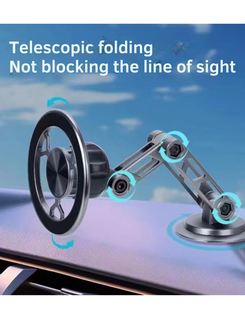 Sunshine 2025 Next-Gen Dashboard Car Phone Holder: Sleek Premium Aluminum Alloy, MagSafe-Compatible, 1080° Rotating, Ultra-Stable with Strong Adhesive  One-Handed Operation for iPhone 16/15, Galaxy - Image 3