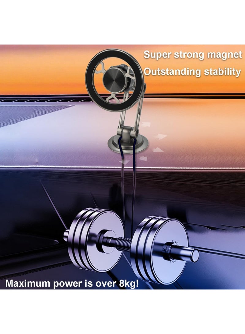 Sunshine 2025 Next-Gen Dashboard Car Phone Holder: Sleek Premium Aluminum Alloy, MagSafe-Compatible, 1080° Rotating, Ultra-Stable with Strong Adhesive  One-Handed Operation for iPhone 16/15, Galaxy - Image 5