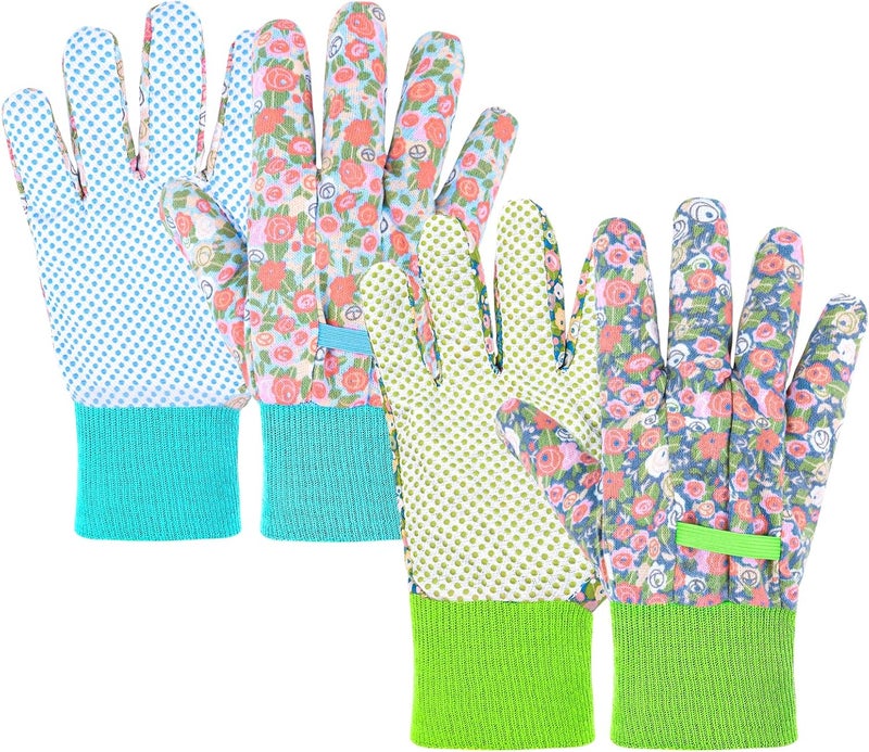 Ainiv Floral Gardening Gloves for Women/Ladies, Non-Slip Garden Work Gloves,Breathable Yard Work Glove Light Working Gloves - Image 1