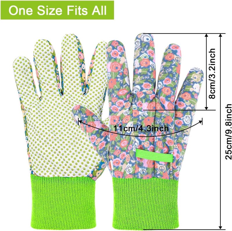 Ainiv Floral Gardening Gloves for Women/Ladies, Non-Slip Garden Work Gloves,Breathable Yard Work Glove Light Working Gloves - Image 4