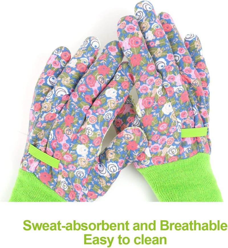 Ainiv Floral Gardening Gloves for Women/Ladies, Non-Slip Garden Work Gloves,Breathable Yard Work Glove Light Working Gloves - Image 5