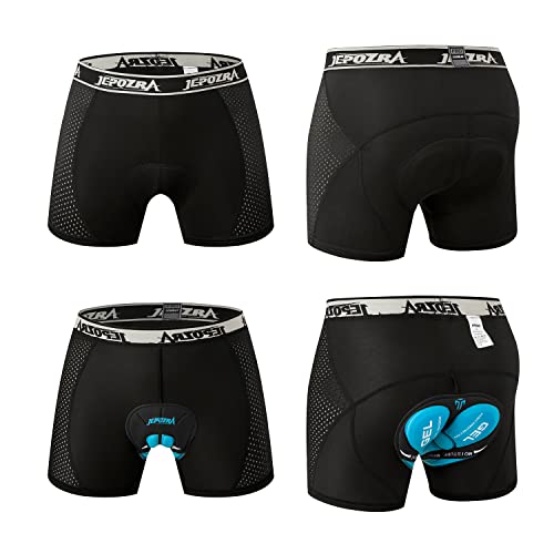 JEPOZRA Men's Cycling Underwear 3D Cushion Padded Bike Riding Shorts Breathable Quick Dry Bicycle Shorts (3dgrey-2, XXL) - Image 2