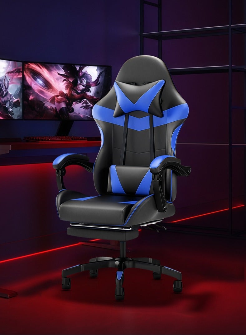 XINEW Super Value Zeno Gaming Chair, a swivel reclining competitive office computer ergonomic gaming chair with adjustable backrest and seat height, equipped with a footrest and lumbar support - Image 1
