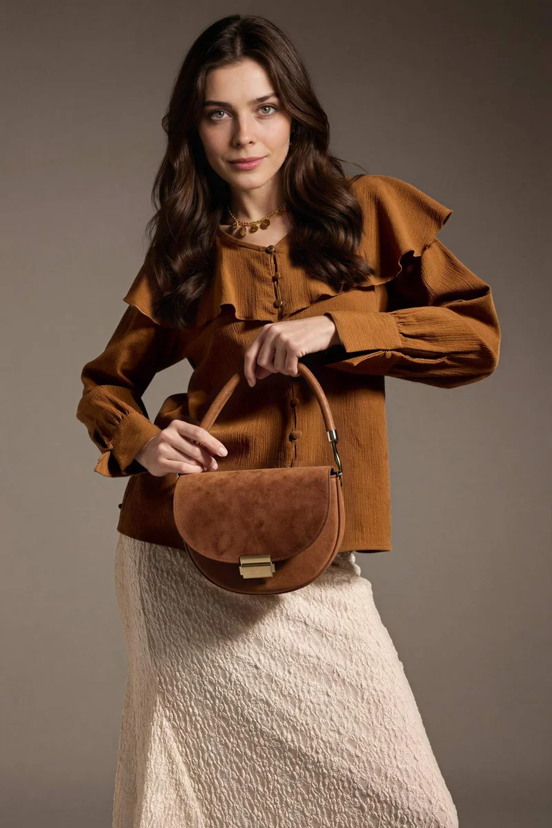Faux Leather Hand Bag
