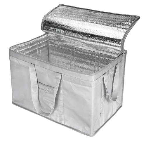 Yalin XXXL Large Insulated Cooler Bag, Styrofoam Cooler of Keep Food Hot or Cold, Reusable Double Zipper Food Delivery Bag for Grocery Shopping, 23" L x 15" H x 14" W - Image 2