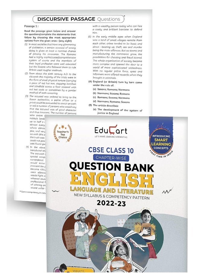 null - Educart CBSE Class 10 Bundle - Science, SST, English, Maths and Hindi B Question Banks 2023 (Based on new Sample Paper pattern of 16th Sep 2022) Edubook - Image 1