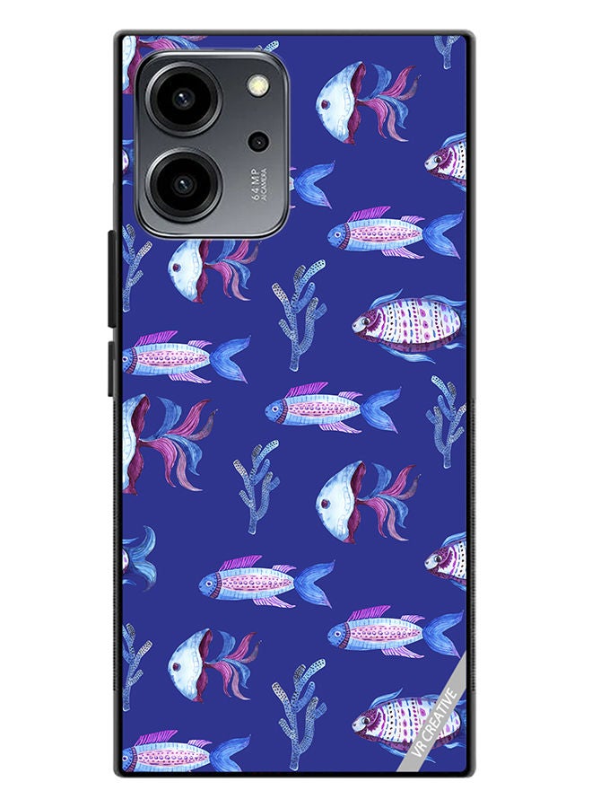 VR CREATIVE Protective Case Cover For Honor 80 SE Fish And Octopus Design Multicolour - Image 1