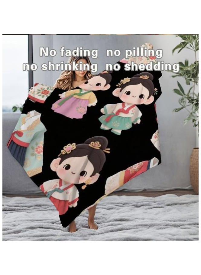 عام بطانية رقيقة من الفانيلا الكرتونية للأطفال أو الطلاب (دافئة ومريحة ومناسبة للنوم والألعاب) 100 سم * 150 سم - Image 1