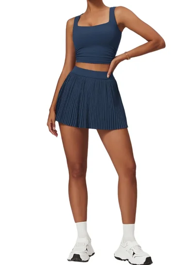 KAWN.YOGA Womens High Waist Contour Workout Sport Yoga Skirt Tummy Control