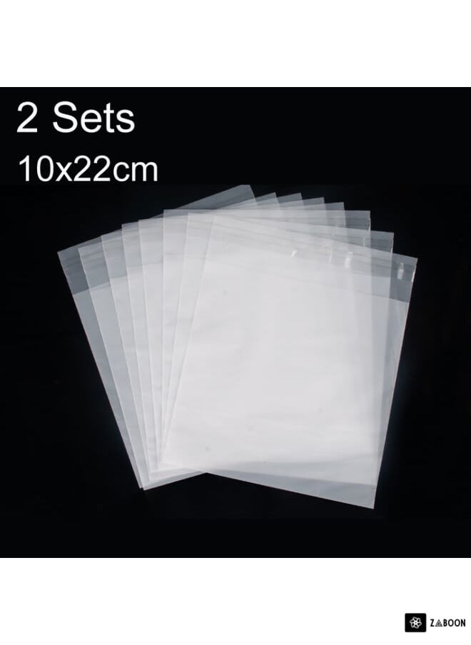 2 Sets CPE Matte Self -Sealed Bag Data Cable  Packaging Bag, Size:10x22cm
