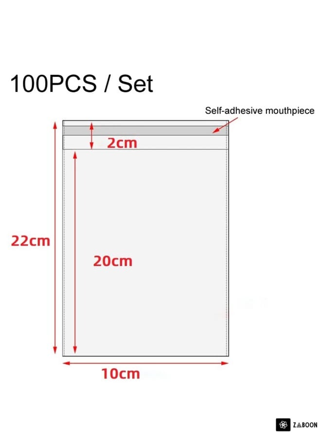 2 Sets CPE Matte Self -Sealed Bag Data Cable  Packaging Bag, Size:10x22cm