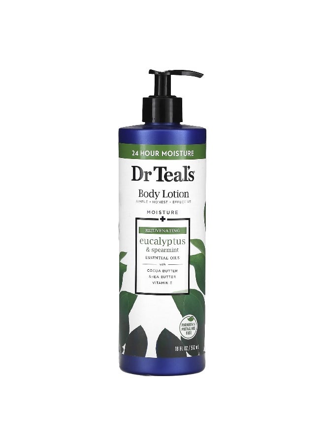 Dr. Teals Dr. Teal's, Body Lotion, Moisture + Rejuvenating, Eucalyptus & Spearmint, 18 fl oz (532 ml)  - Image 1