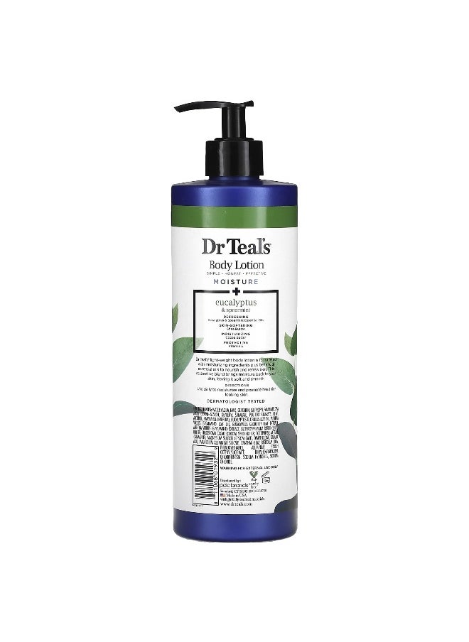 Dr. Teals Dr. Teal's, Body Lotion, Moisture + Rejuvenating, Eucalyptus & Spearmint, 18 fl oz (532 ml)  - Image 2