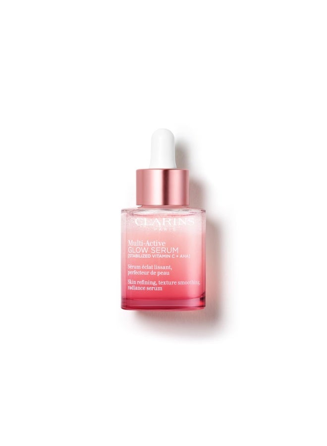 CLARINS Multi-Active Glow Serum 30ml | Brightening & Radiance-Boosting Anti-Aging Face Serum | Visibly Reduces Fine Lines, Dullness & Uneven Skin Tone | Multi-Action Glow-Enhancing Youth-Activating Serum with Plant Extracts 30ml - Image 1