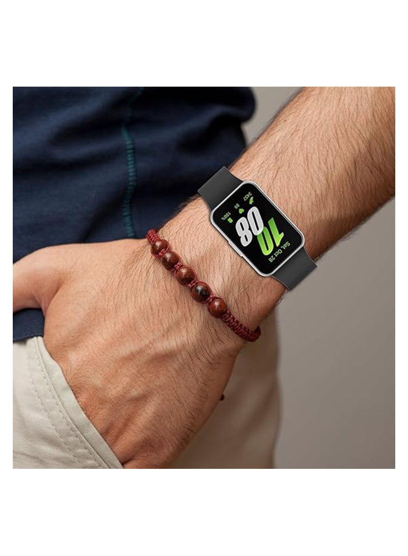 Compatible for Samsung Galaxy FIT 3 Watch Band, Silicone Breathable Quick Release Watch Strap Accessories for Samsung Galaxy FIT 3 SM-R390 Smartwatch, Black+Blue+White  - Image 2
