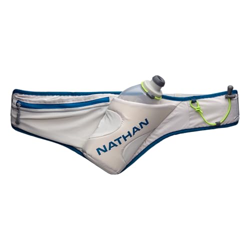 Nathan Peak Running Hydration Waist Pack Belt wSpeed Draw Flask Water Bottle 18oz535 ml PushPull Race Cap Expandable Zippered Stretch Pocket - Image 1