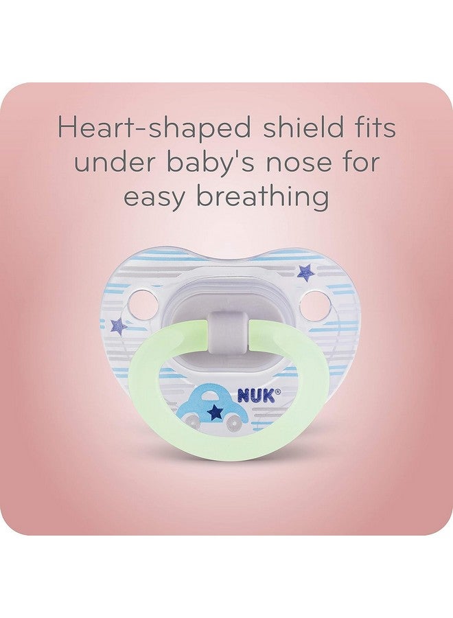 NUK Orthodontic Pacifier Value Pack, Boy&Girl,0-6 Months, 3-Pack (Star) (Glows In The Dark) - Image 4