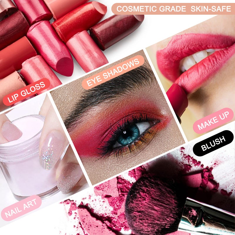 SEISSO Mica Powder 24 Color 10g Each Pack, Pigment Powder Set for Painting, Nail Polish, Fine Arts, Lip Gloss, Makeup, Bath Bomb, Handmade Soap Making and Epoxy Resin - Image 4